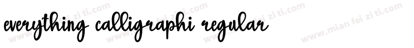 everything calligraphi regular字体转换